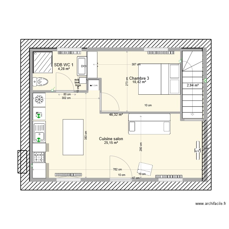 Parmentier étage aout. Plan de 0 pièce et 0 m2