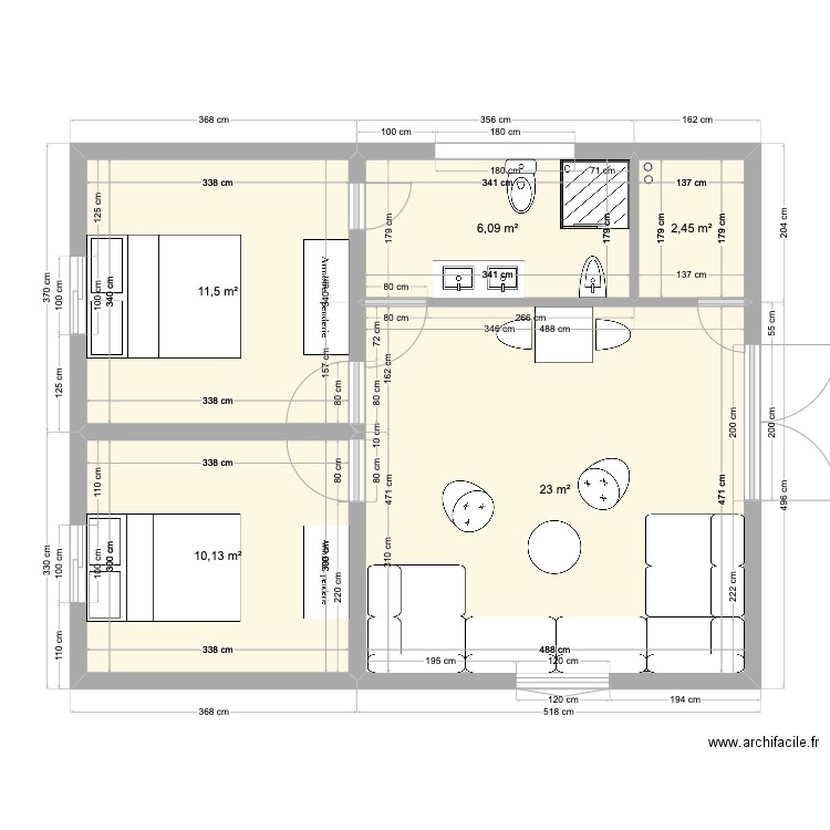 Bungalow 2. Plan de 0 pièce et 0 m2