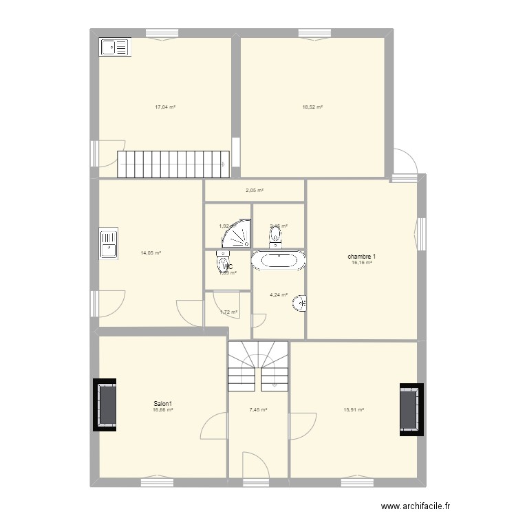 plan maison actuelle. Plan de 0 pièce et 0 m2