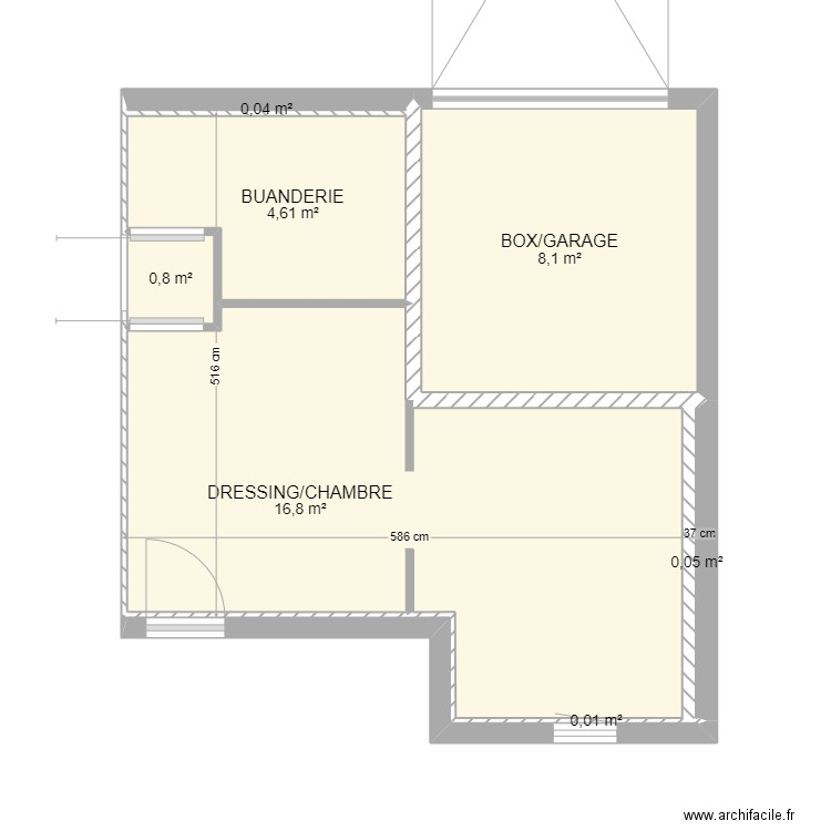 Aménagement Garage - Changement de destination. Plan de 7 pièces et 30 m2