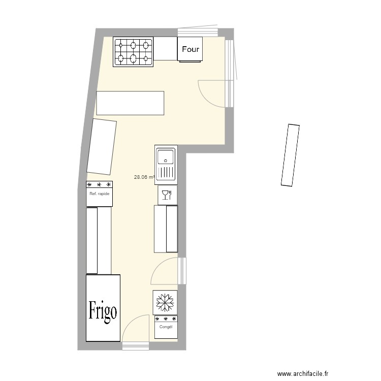 plan de cuisine 3. Plan de 0 pièce et 0 m2