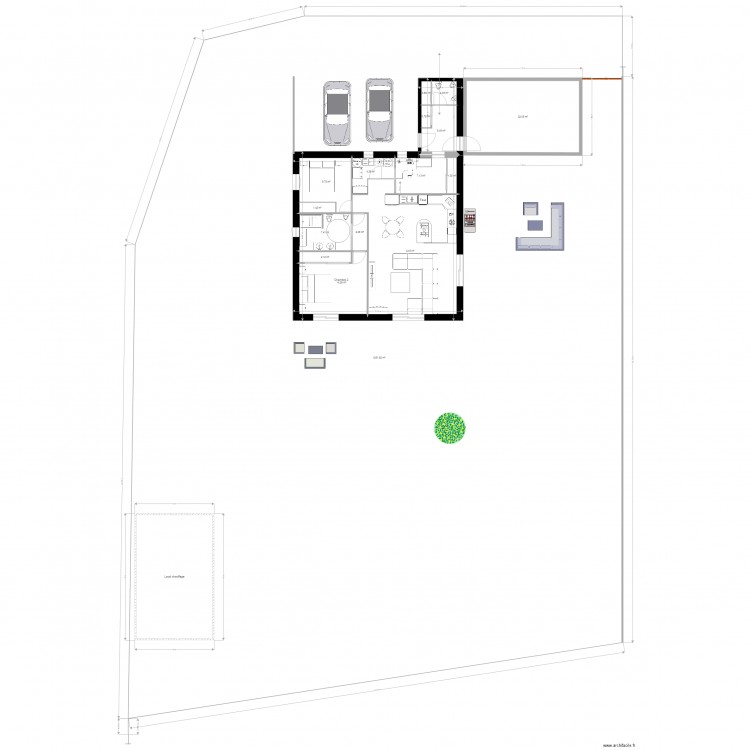 Maison avec terrain. Plan de 0 pièce et 0 m2