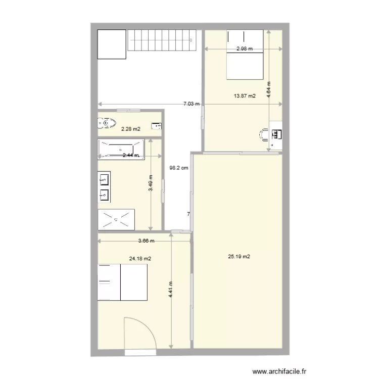 marie et vincent 1er &eacute;tage projet2. Plan de 