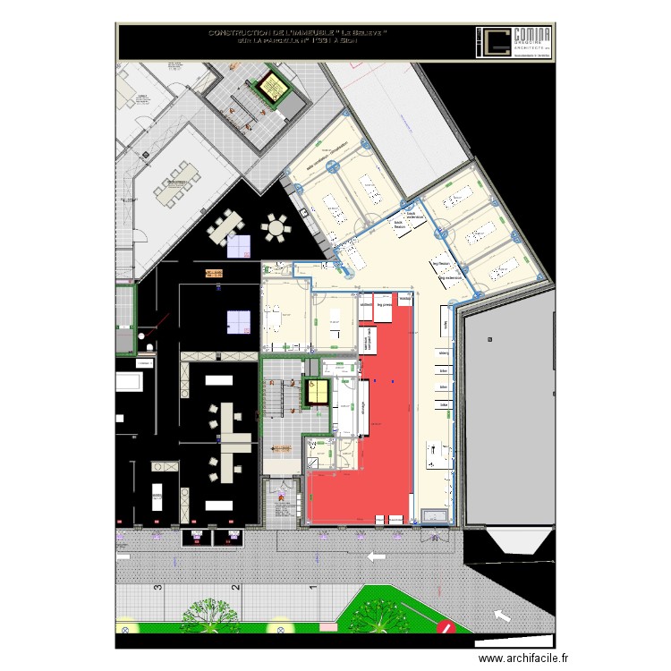 25 juin plan local sion aménagement complet. Plan de 0 pièce et 0 m2