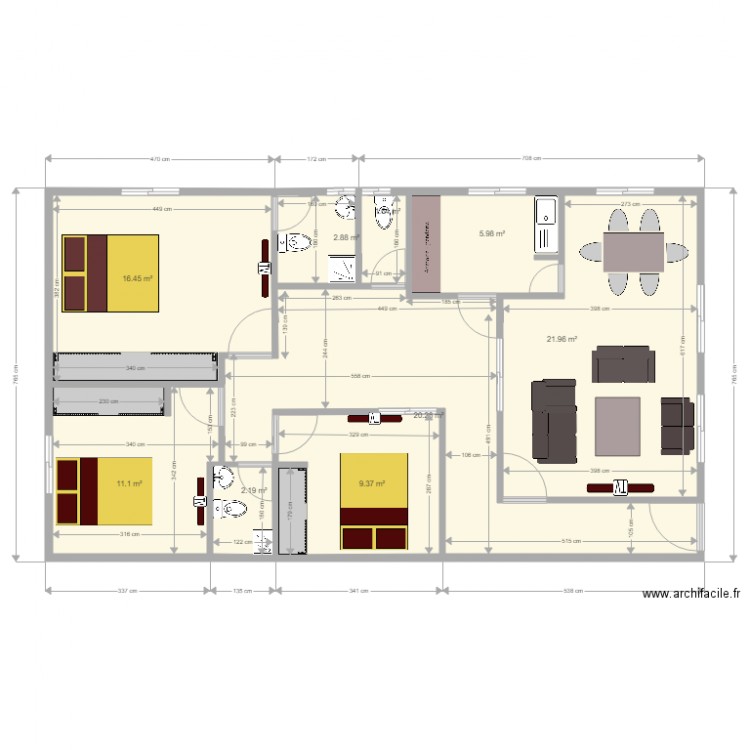 PLAN LEM MODIFF. Plan de 0 pièce et 0 m2