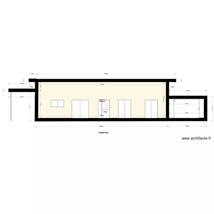 façade EST. Plan de façade EST. Plan de