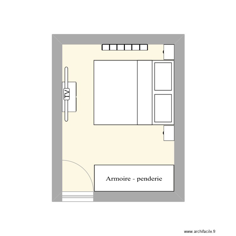Plan 3. Plan de 1 pièce et 11 m2