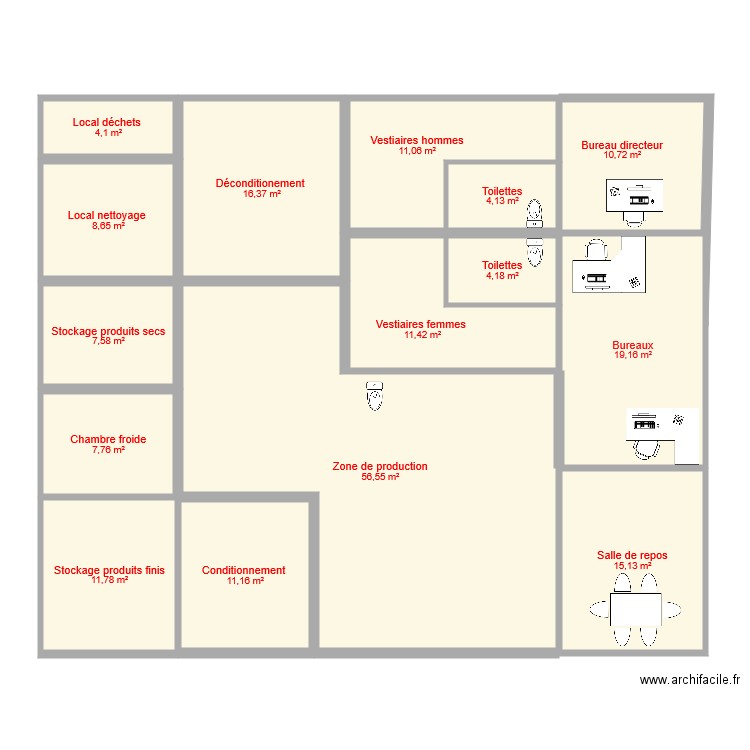 Plan usine . Plan de 0 pièce et 0 m2