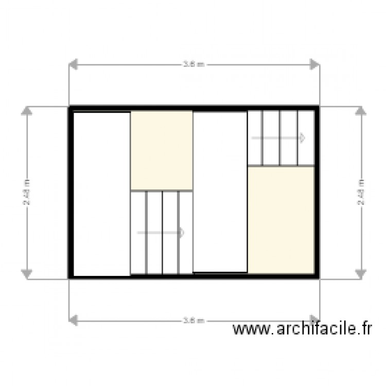 escalier . Plan de 0 pièce et 0 m2