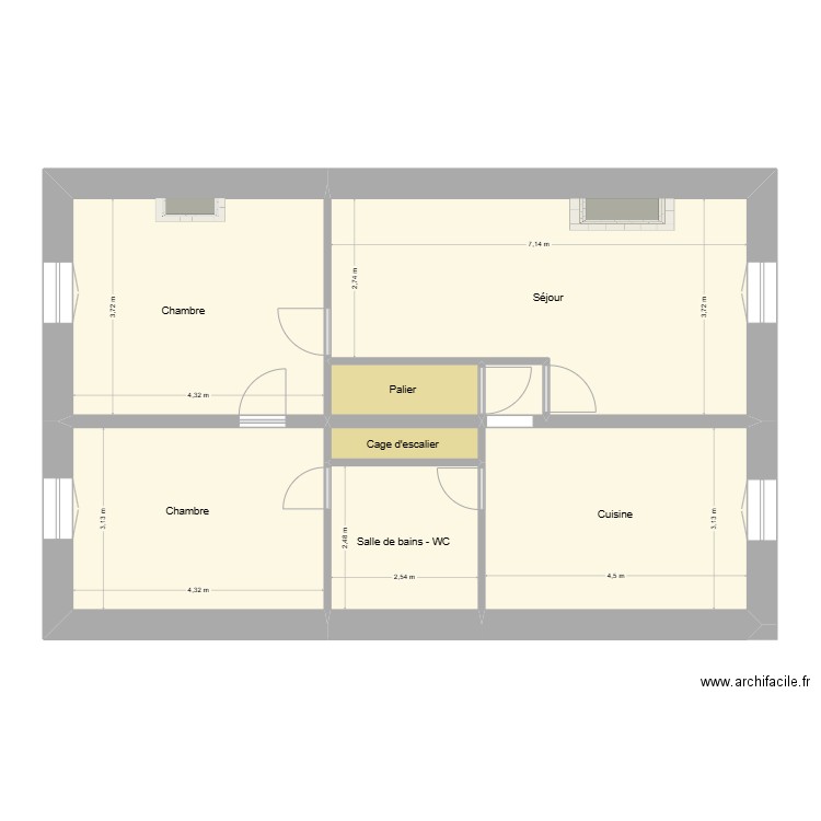 étage du quai. Plan de 0 pièce et 0 m2