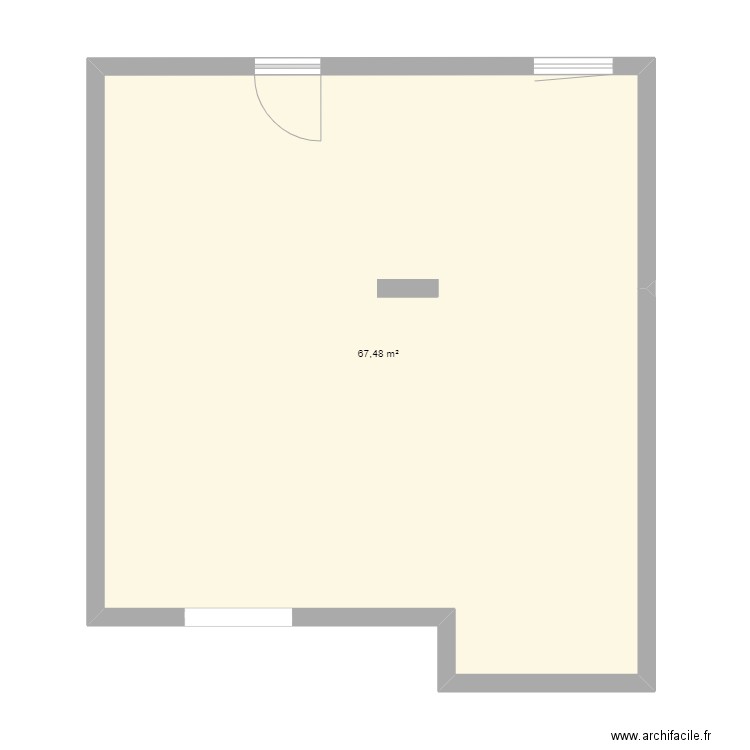 Maison Agnin. Plan de 1 pièce et 67 m2