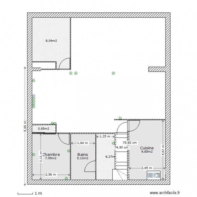 maison   veranda. Plan de 0 pièce et 0 m2