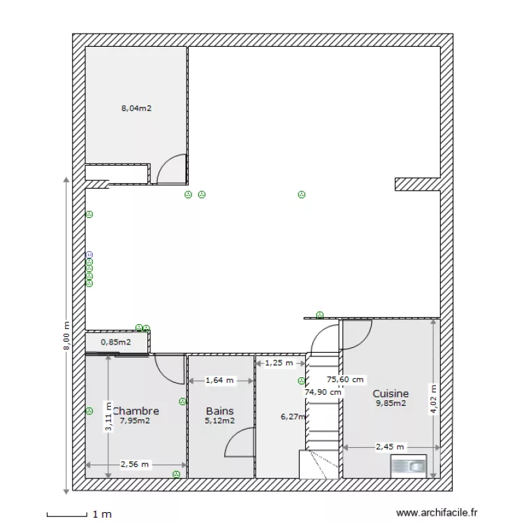 maison veranda. Plan de maison veranda. Plan de