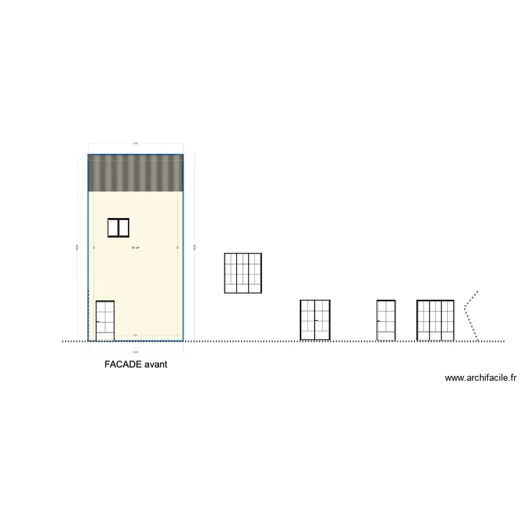 facade avant. Plan de 