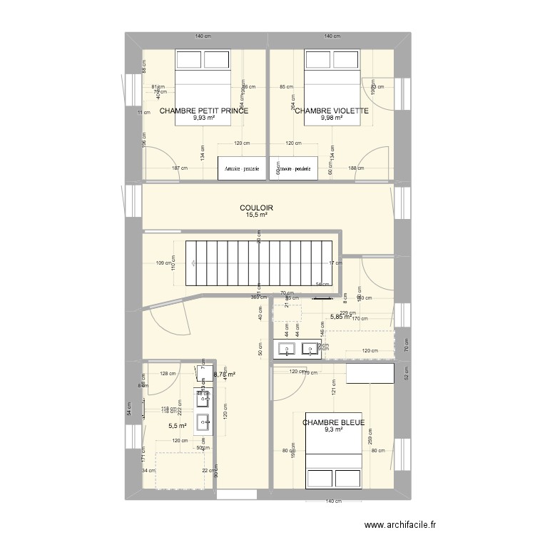 EDOUARD FRANCK. Plan de 7 pièces et 65 m2