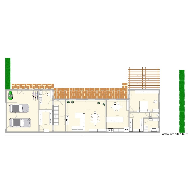 MAISON SUD V3. Plan de 22 pièces et 391 m2