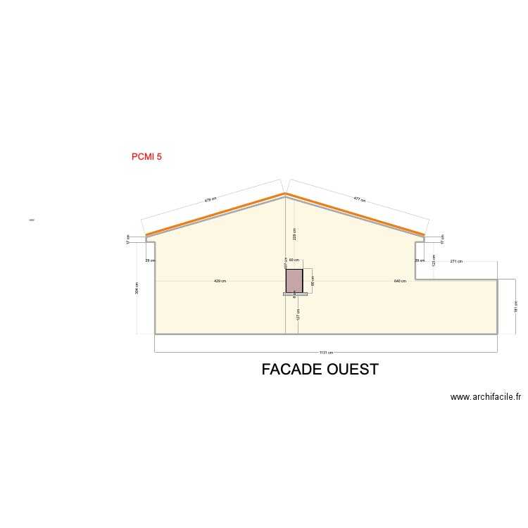FACADE OUEST 2. Plan de 0 pièce et 0 m2