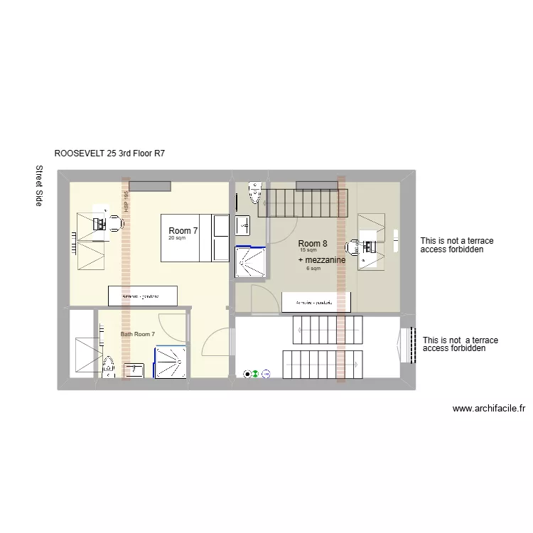 ROOSEVELT 25 House Map. Plan de 