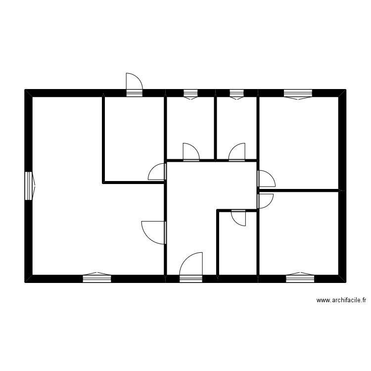 SACCO. Plan de 8 pièces et 65 m2