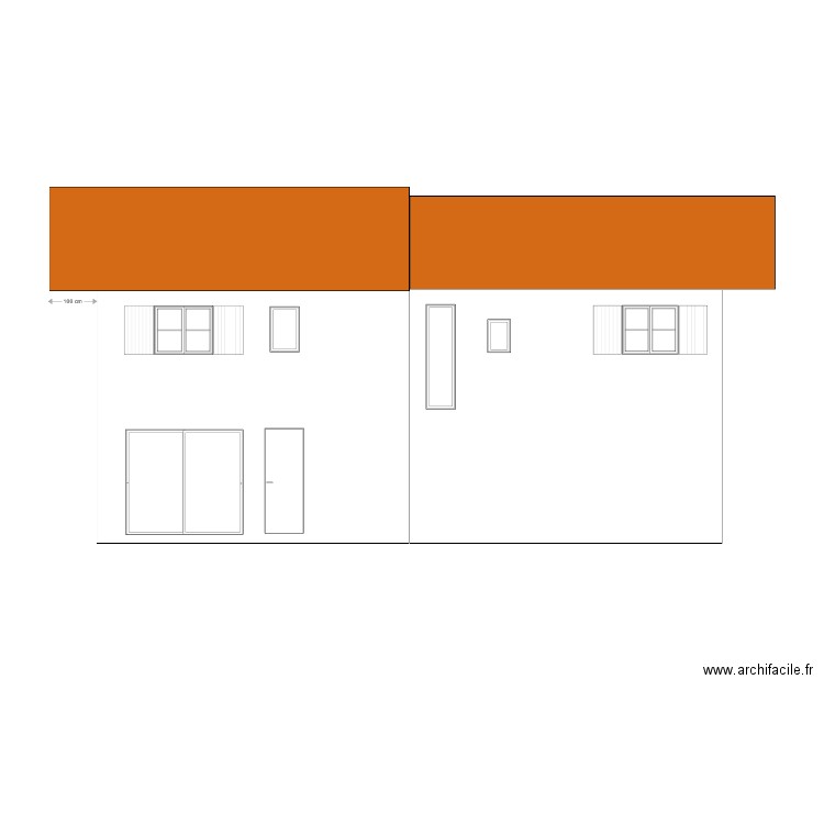 Plan Facade NORD Projet. Plan de 0 pièce et 0 m2