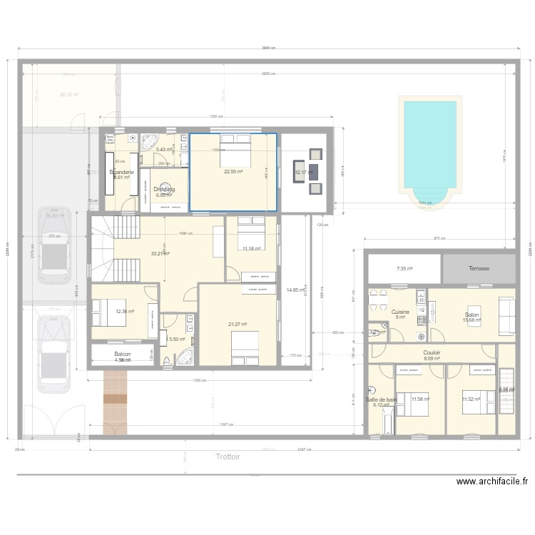 RDC et ETAGE 1. Plan de 0 pièce et 0 m2