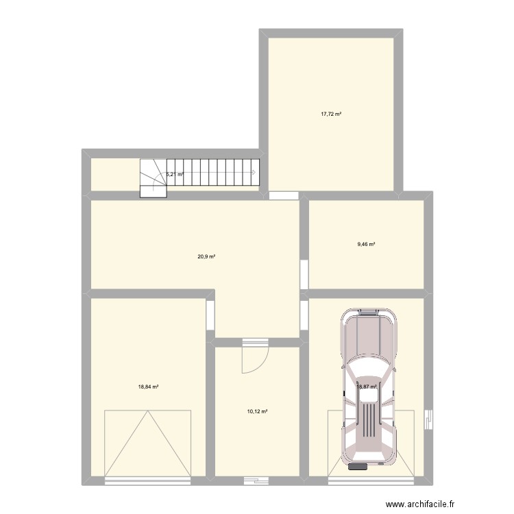 Sous sol vesoul. Plan de 7 pièces et 101 m2