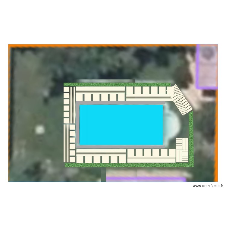 Caumont_piscine. Plan de 0 pièce et 0 m2