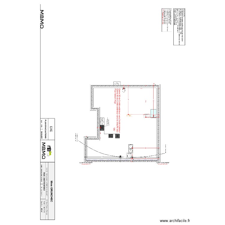 GRUNCHEC SOUS DALLAGE. Plan de 0 pièce et 0 m2