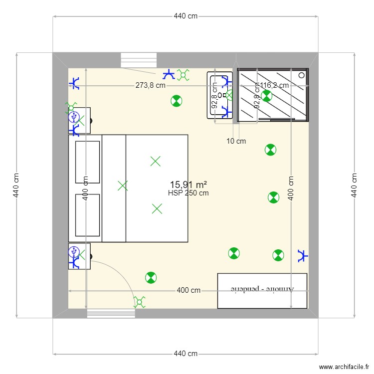 chambre Léo. Plan de 0 pièce et 0 m2