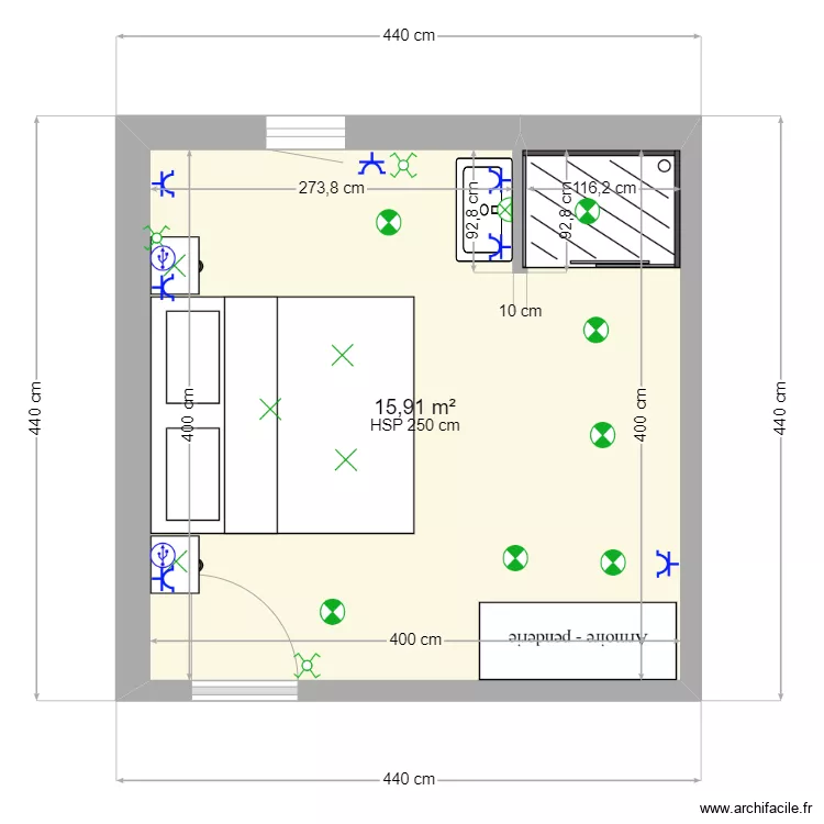 chambre Léo. Plan de chambre Léo. Plan de