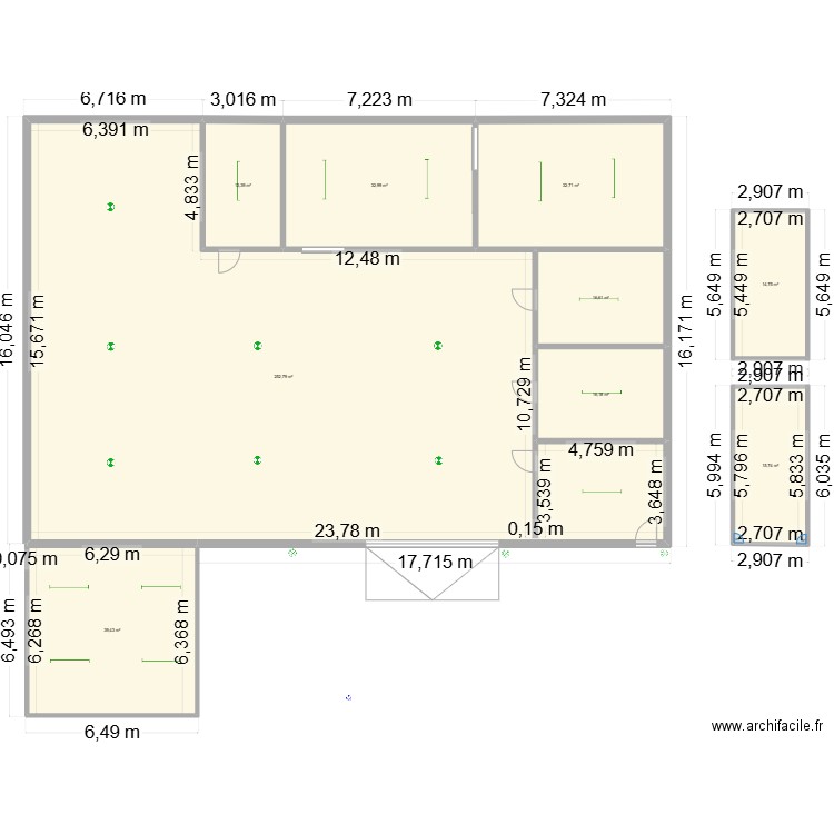 dune. Plan de 9 pièces et 435 m2