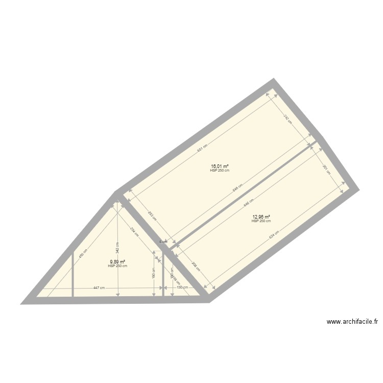 grnier paul et maité. Plan de 3 pièces et 39 m2