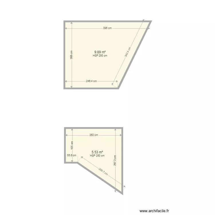 LA COQUETTE ETAGE. Plan de 
