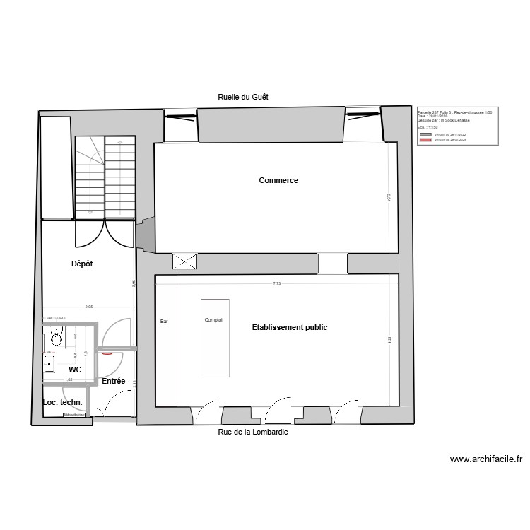 REZ 1/50 V2. Plan de 0 pièce et 0 m2