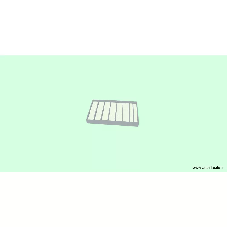 mur devant et derriere. Plan de 8  et 6 m²