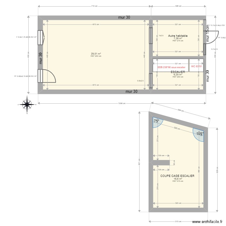 COSTE PAVOT. Plan de 0 pièce et 0 m2