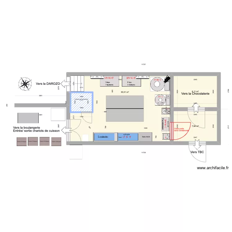 Extension Boulangerie. Plan de 0 pièce et 0 m2
