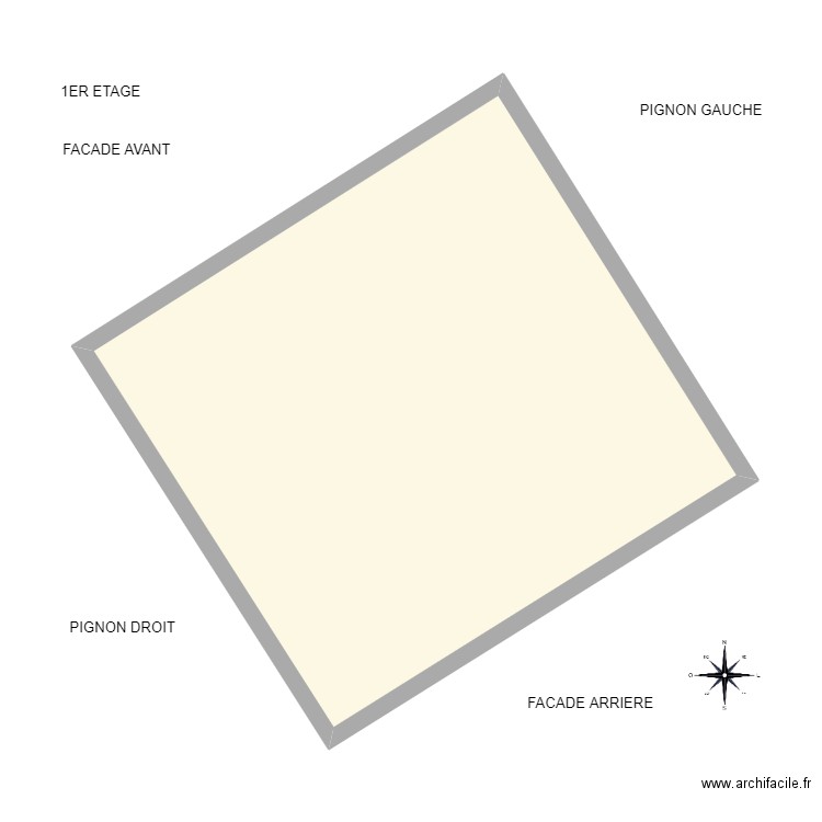 plan 1ER ETAGE Benmiloud . Plan de 1 pièce et 59 m2