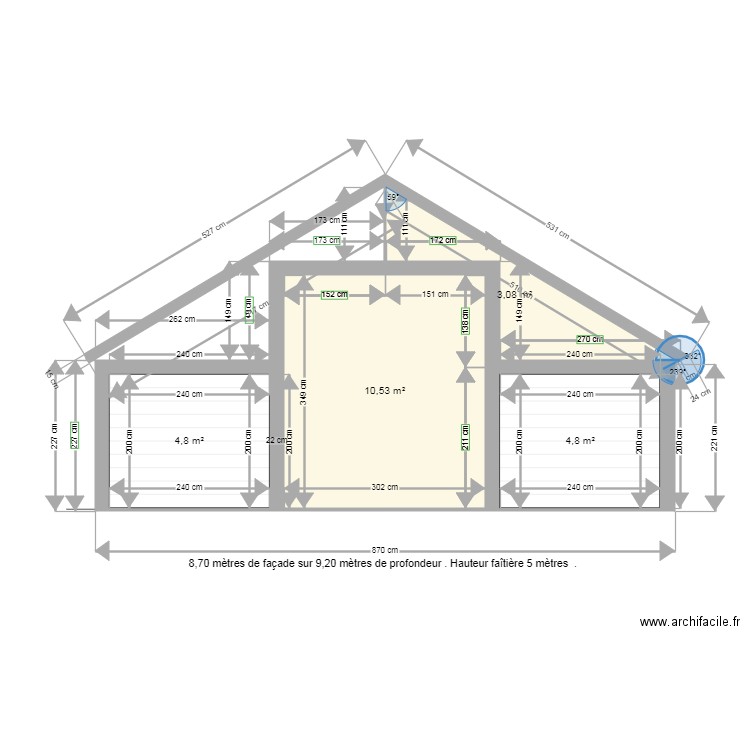 garage. Plan de 0 pièce et 0 m2