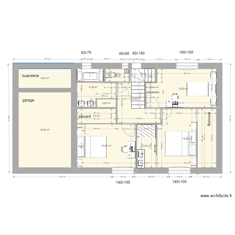 casa trets etage v5 final. Plan de 0 pièce et 0 m2