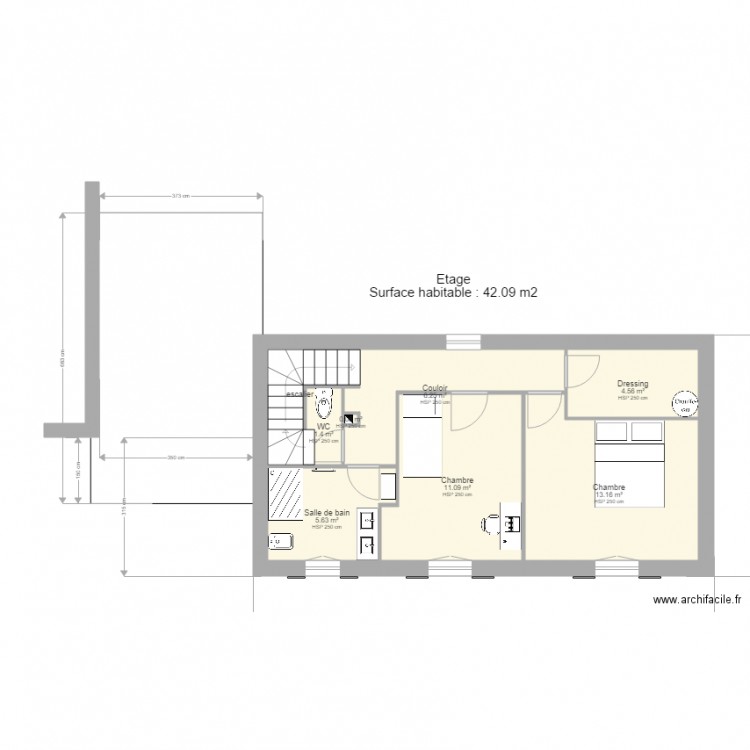 Extension 01 05. Plan de 0 pièce et 0 m2