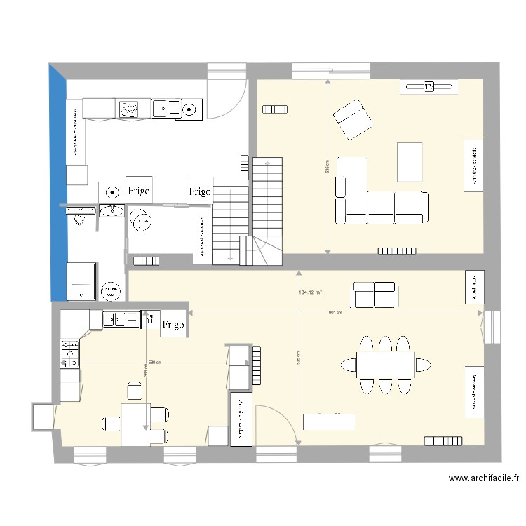 plan rdc aout 2018 bis2. Plan de 0 pièce et 0 m2