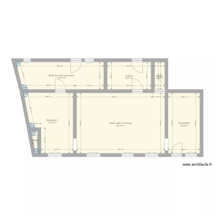 Maison courtalain travaux v1. Plan de 