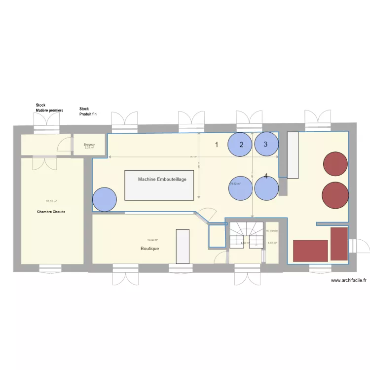 Cotentine Gare hall. Plan de 