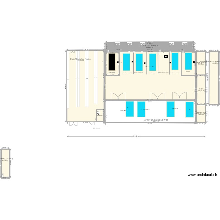Atelier Jacky/kenzo. Plan de 12 pièces et 5097 m2