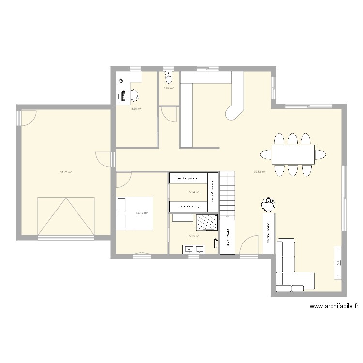 Projet existant Maël. Plan de 0 pièce et 0 m2