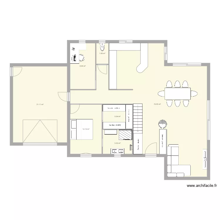 Projet existant Ma&euml;l. Plan de 