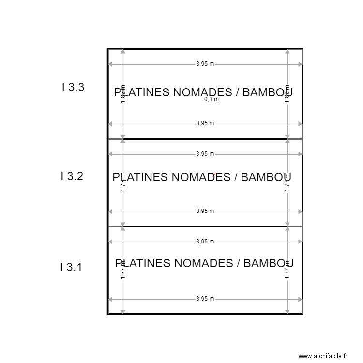 I 3. Plan de 3 pièces et 21 m2