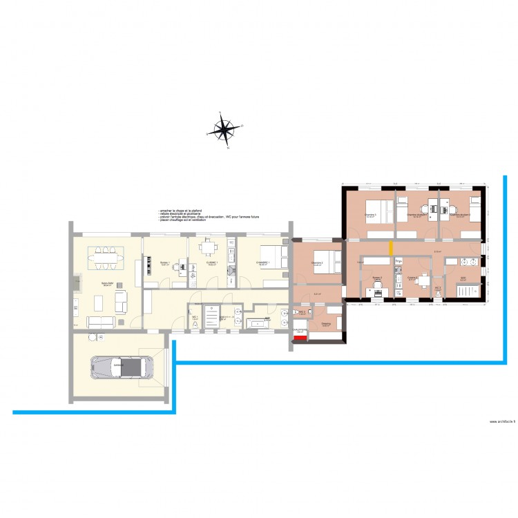 VEDRIN 105 m2 étudiants. Plan de 0 pièce et 0 m2