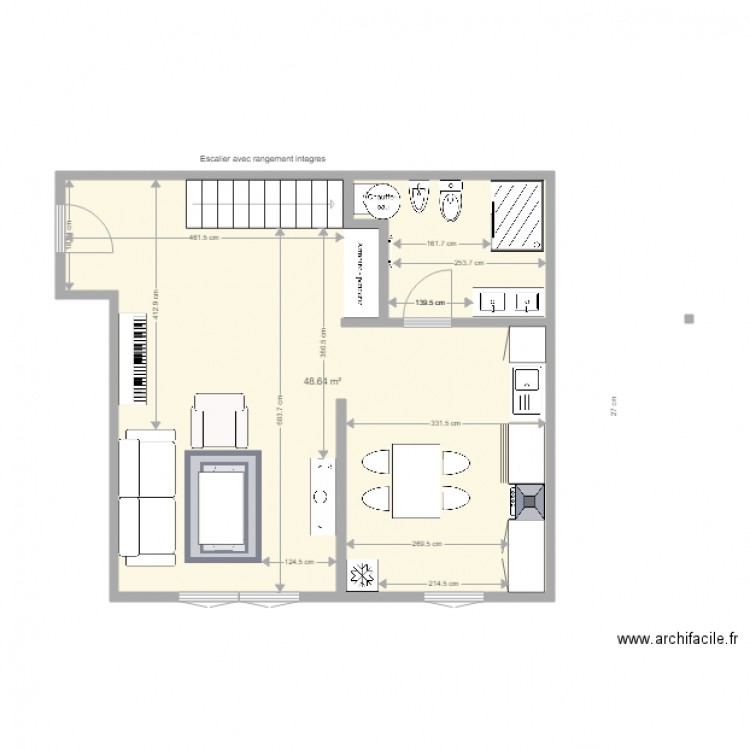 plan studio3 . Plan de 0 pièce et 0 m2